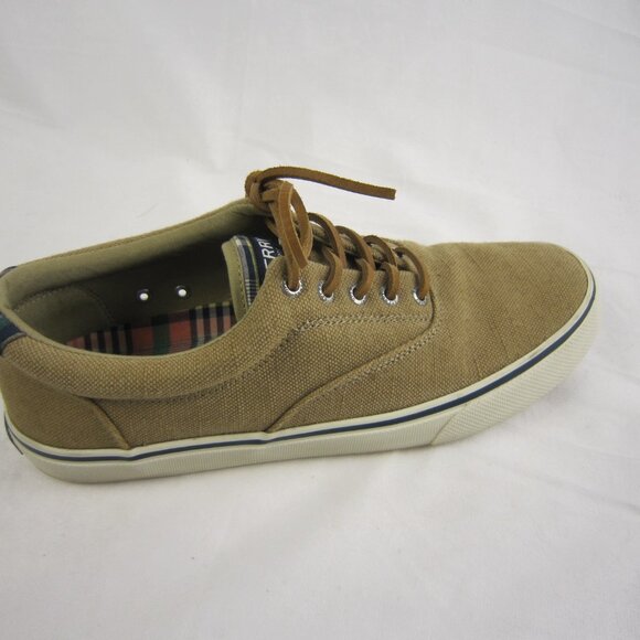 SPERRY Top-Sider Mens Canvas Shoes Light Brown Size 10 - Picture 10 of 14